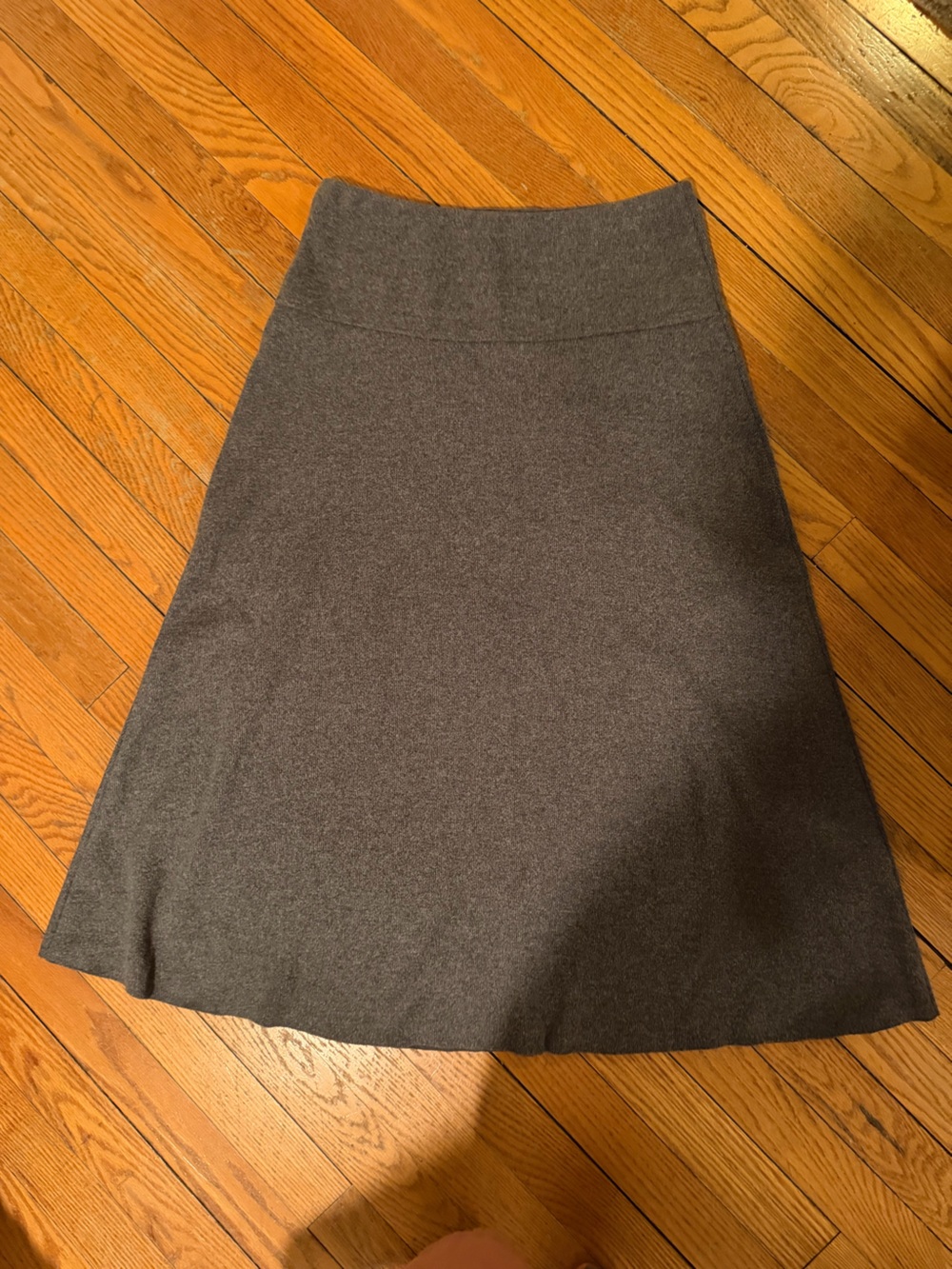 Zara Gray Maxi A-Line Skirt